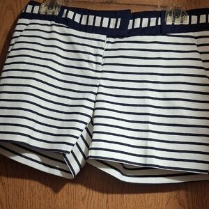 The Limited Women's Striped Shorts in Navy and White